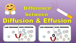 Difference between Diffusion and Effusion Class 11 Chemistry |Real Life Examples | Gaseous State