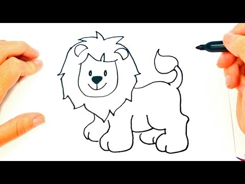 How to draw a Lion for kids | Lion Drawing Lesson Step by ...