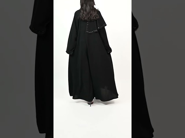 عباية ملكي كلوش شك يدوي اسود