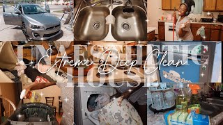 *Late Night* WHOLE HOUSE DEEP CLEAN | CAR WASH + CLEAN WITH ME | Easter Weekend 🌷(SINGLE MOM)