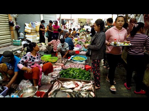 Cambodian Street Food-  Daily Foods For Sales In Phnom Penh Market
