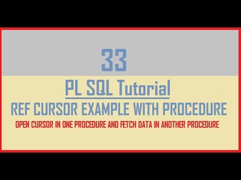 Can Ref Cursor Be Opened? _ Ref cursors as O/P params in SP- when are ...