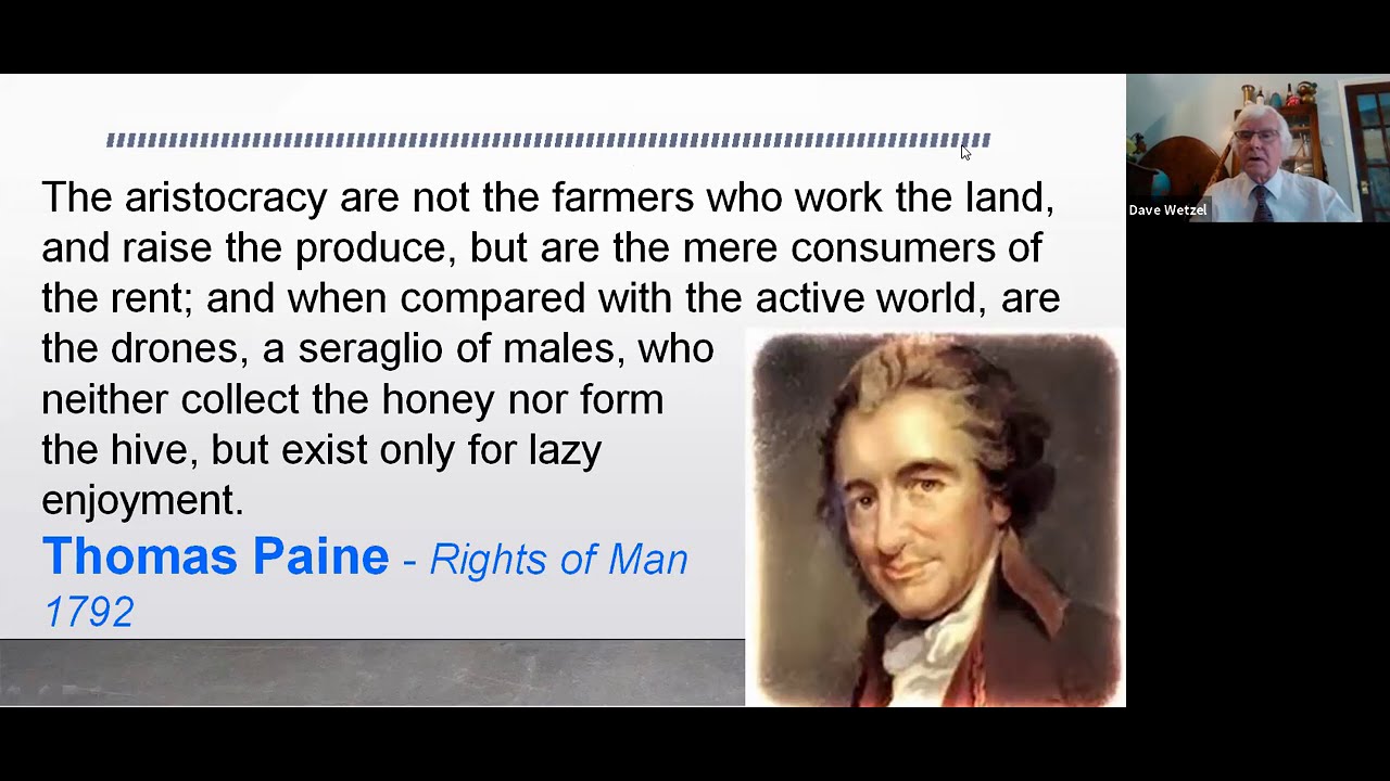 'The historic theft of land', online talk by Dave Wetzel 7 October 2020