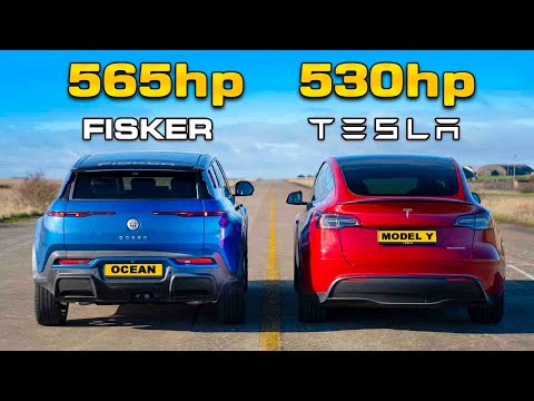 Model Y Performance de 530 hp vs un Fisker de 565 hp: ARRANCONES