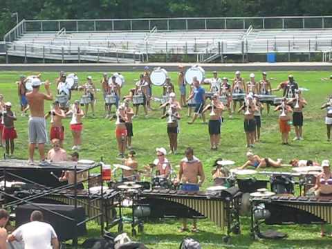 2010 Bluecoats rehearsing show music in chunks (6/26/10)