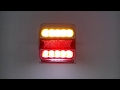 Združené LED svetlo 12V - 3 prvkové / ECE R3, R4, R6, R7 (105x98x35mm) - Video Youtube