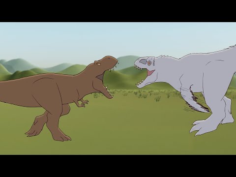 Indominus Rex vs T-Rex ... | Jurassic World Animation