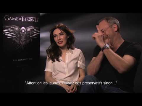 Game of thrones   DAVOS & MELISANDRE Liam Cunningham & Carice van Houten   Interview CinéFilou