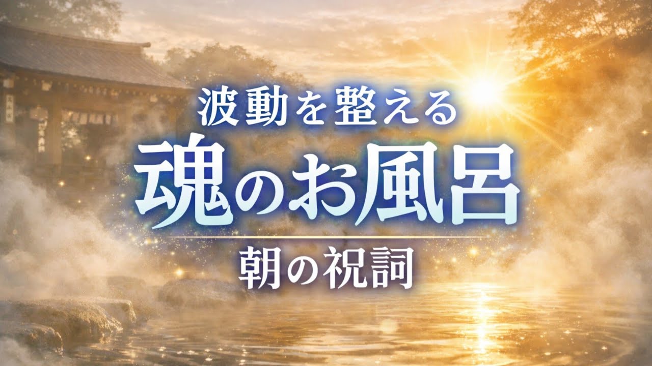 【朝の祝詞LIVE】魂のお風呂に浸かってスッキリする時間をお届けします🐲