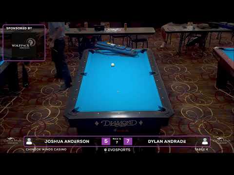 JOSHUA ANDERSON vs DYLAN ANDRADE - WBCA 9 BALL 2025 - TABLE 4 | EvoSports