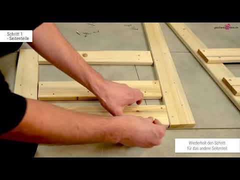 geschenke-online Holzbank Aufbau Anleitung Montagevideo