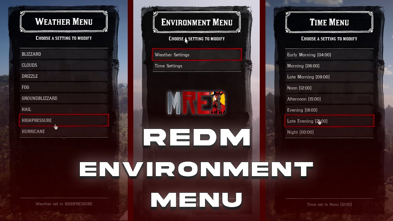 RedM Environment Menu Preview