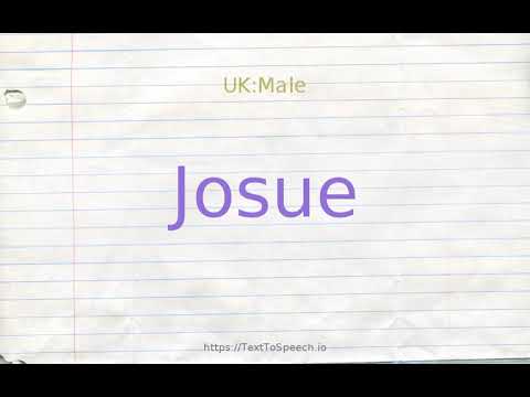 How to pronounce josue