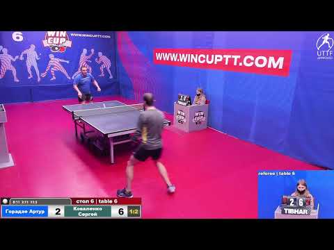 Горадзе Артур 1-3 Коваленко Сергей    Турнир Восток 8 WINCUP 21.01.2022 Прямой эфир.Зал 6