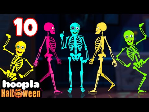 10 Looney Skeletons 💀 Fun Kids 3D Animation | Hoopla Halloween