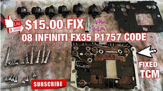 RE5R05A TCM FIXED CONFIRMATION P1757 check engine code( front brake solenoid ) infiniti fx35 rwd