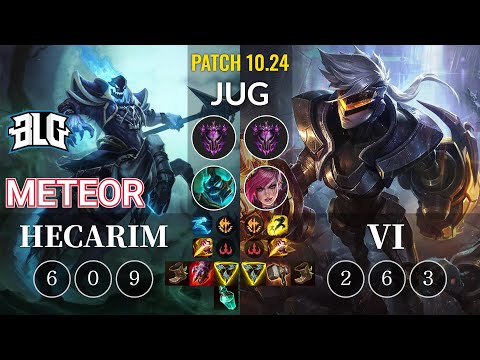 BLG Meteor Hecarim vs Vi Jungle - KR Patch 10.24