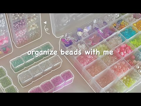 bead organizing asmr 🍡 | cute haul ~ ₊˚✩⊹|