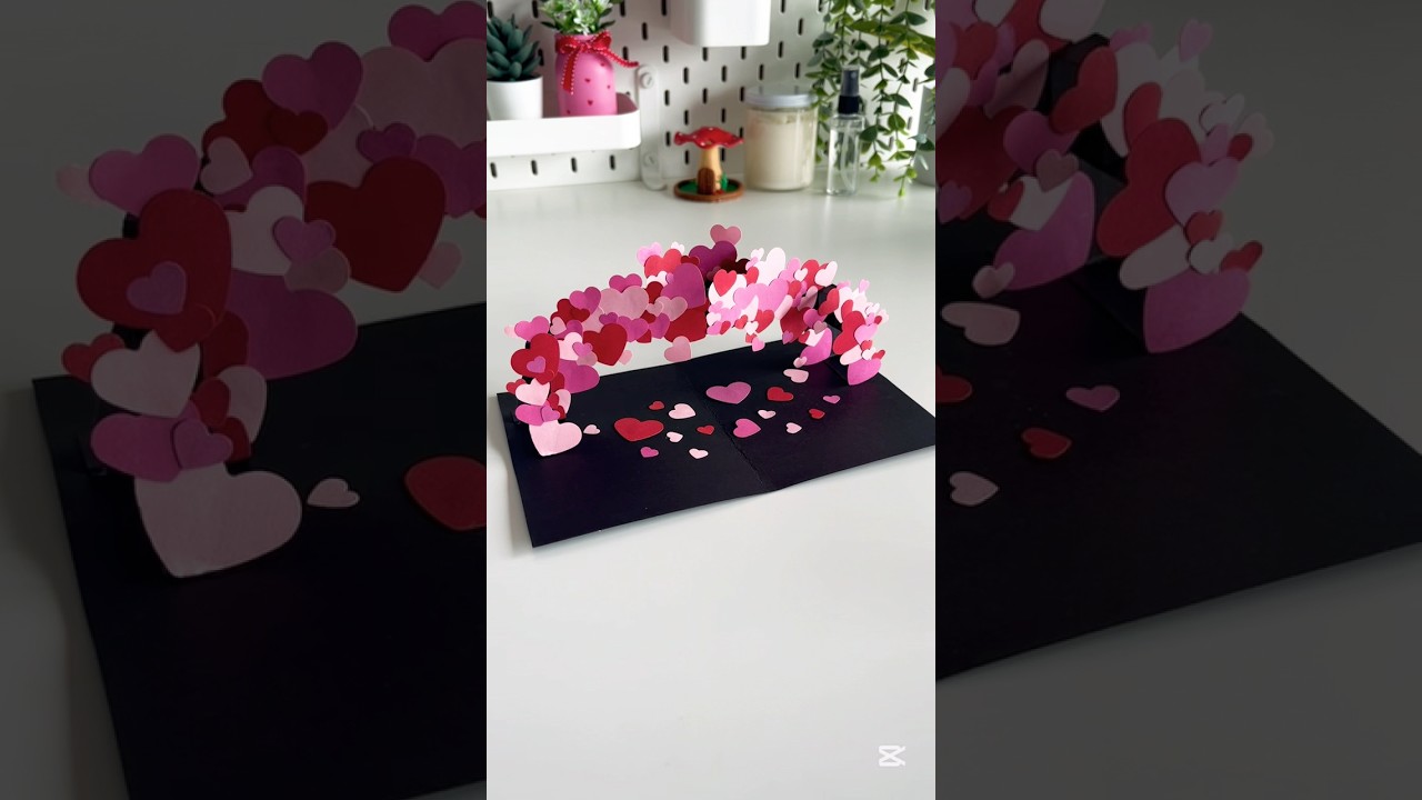 ❤️POP-UP❤️ card ideas💕 #popupcard #heart #shorts #diy #craft