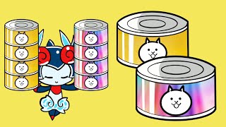金のネコ缶と虹色のネコ缶を大量入手！[にゃんこ大戦争]   アニメ風コント