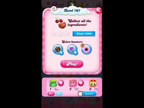 Candy Crush Saga Level 707 - No Boosters - Candy Crown