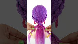 Easy hairstyle for girls 🎀 #braids #beauty #hair #viral #hairstyles