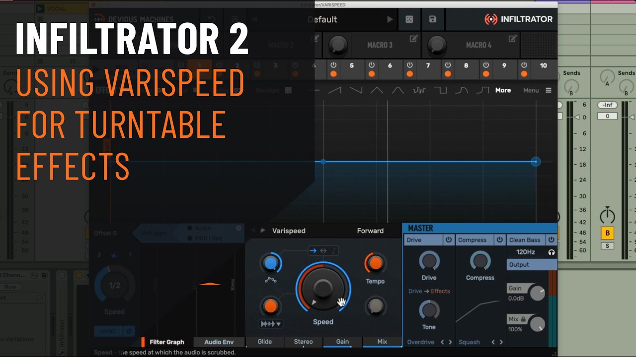 Using Varispeed Module in Infiltrator 2 to create DJ turntable effects