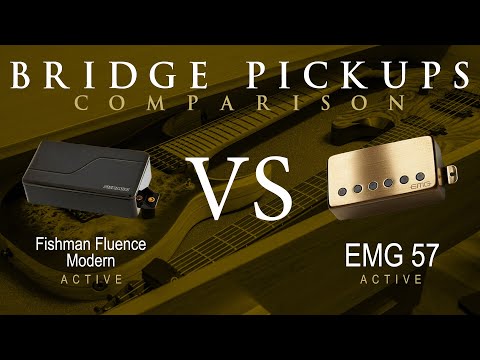 Fishman FLUENCE MODERN (ceramic) vs EMG 57 - Active Bridge Pickup Guitar Tone Comparison Demo