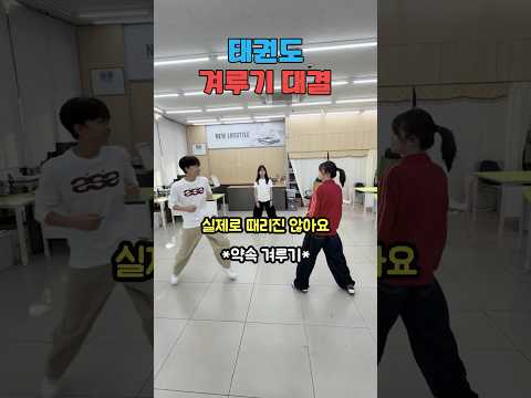 태권도 겨루기 대결 (하양이 VS 하린이)