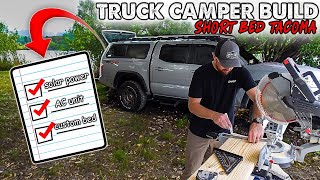 DIY Truck Bed Camper Build | Short Bed Tacoma Solo Camping Setup | Overlanding 2023