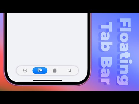 Floating/Bubble Tab bar using SwiftUI | Xcode 16