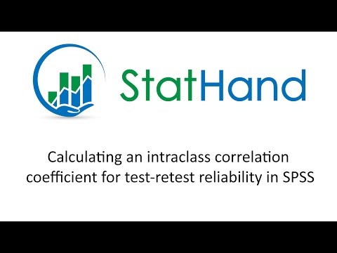 StatHand - Calculating an intraclass correlation coefficient for test-retest reliability in SPSS