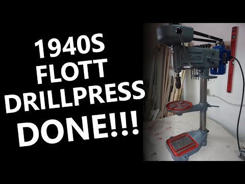 Restoring a 1940s german made FLOTT drill press Part #5 - Last Repairs and Assembly...