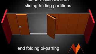MG200 Sliding Folding Partition – End Folding / Bi Parting