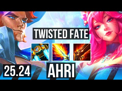 TWISTED FATE vs AHRI (MID) | Good KDA: 9/1/6 | NA Challenger | 25.24