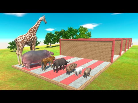 Animals of Different Sizes in a Block Race - Animal Revolt Battle Simulator