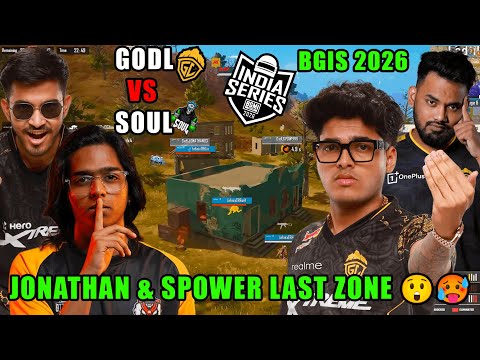 SOUL VS GODL IN BGIS 2026 🚀💛 JONATHAN & SPOWER DEADLY DUO🔥🥵 BGIS  DAY 1 HIGHLIGHTS🥶GODLIKE BGIS2026