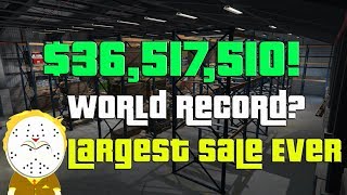GTA Online Biggest Sale Ever $36,517,510 One Day! World Record?  Selling Everything CEO, MC