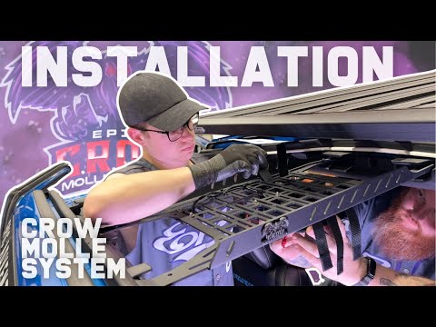 CROW Molle Overhead Rack for Jeep JL/JT Installation Action