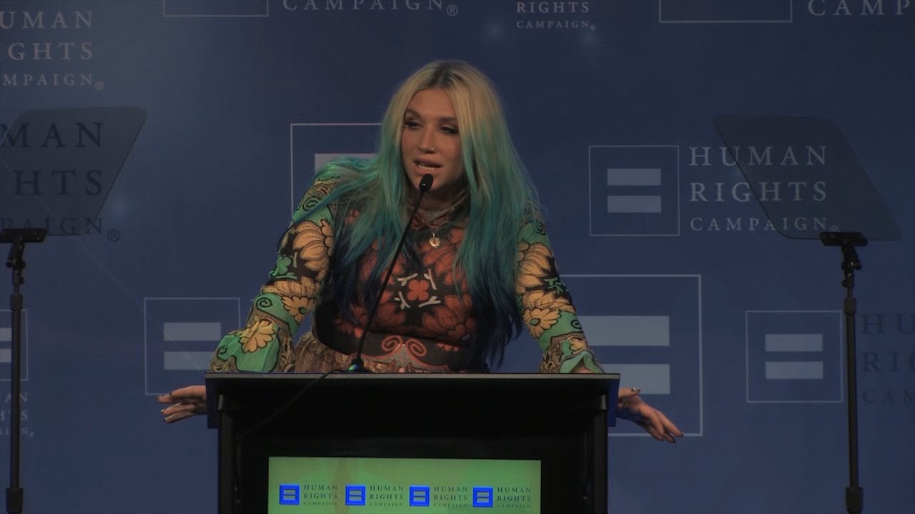 Kesha Receives the HRC Visibility Award - YouTube