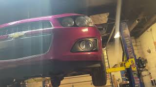 Drain and fill trans fluid Chevy Sonic/Cruze fill level no dipstick sealed transmission