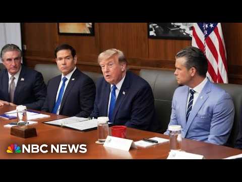 Trump questioned about 'anti-weaponization' fund during Cabinet meeting at Camp David
