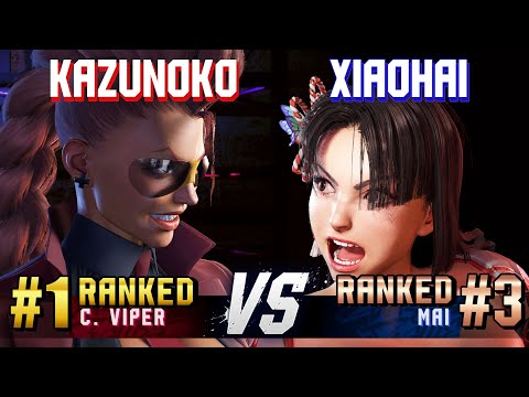 SF6 ▰ KAZUNOKO (#1 Ranked C.Viper) vs XIAOHAI (#3 Ranked Mai) ▰ High Level Gameplay