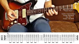 STATUS QUO - &quot;Paper Plane&quot; for Lead-Guitar + Tabs (Lesson / Tutorial) Francis Rossi