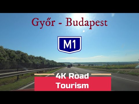 Driving Hungary: M1 Győr - Budapest - 4k motorway drive through West Hungary