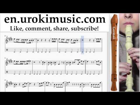 Recorder lessons (G.) Imagine Dragons - Walking the Wire Sheet Music Tutorial Part#2 um-i352