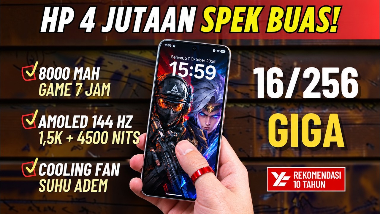 5 REKOMENDASI HP GAMING 4 JUTAAN TERBAIK OKTOBER 2026