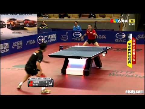 2014 Swedish Open Men Singles Quater Final - WANG Hao vs  FREITAS Marcos HD 720p