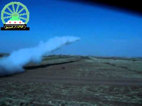 تجربة إطلاق صاروخ محلي الصنع من قبل كتيبة الهندسة والصواريخ في حماة