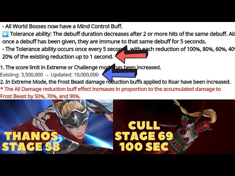 5.8 Patch Notes Details/Sharon Vs Thanos WBU Stage 58/Lady Deadpool Vs Cull 69 (Under 100 sec)- MFF